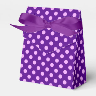 Large retro dots - purple and orchid favour box