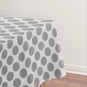 Large retro dots - shades of grey / grey tablecloth