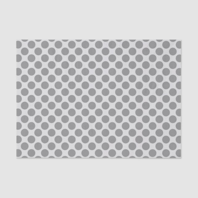 Large retro dots - shades of grey / grey tissue paper (Front)
