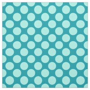 Large retro dots - turquoise and aqua fabric