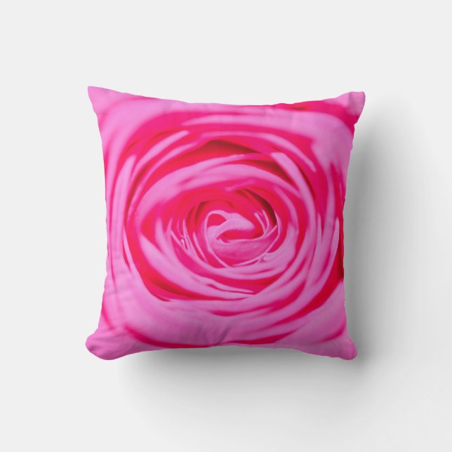 large rose Bud close-up, with blur effect backgrou Cushion (Front)