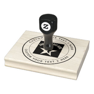 Large Round Custom Your Company Logo Rubber Stamp