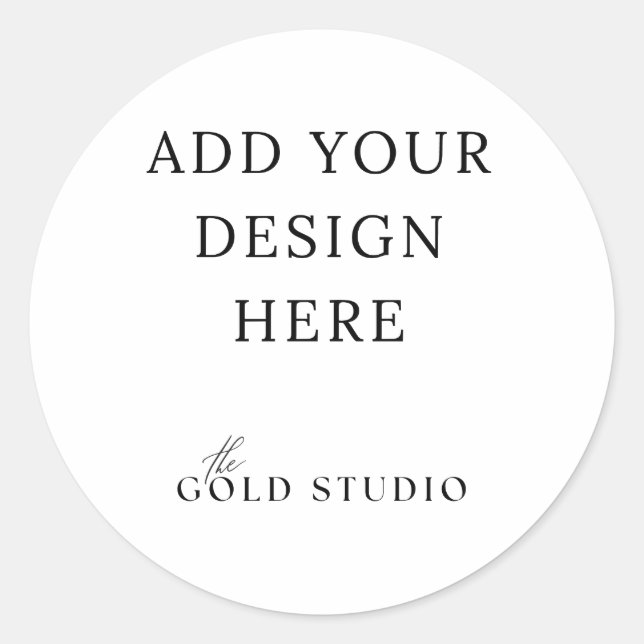 Large Round Sticker Blank Template (Front)