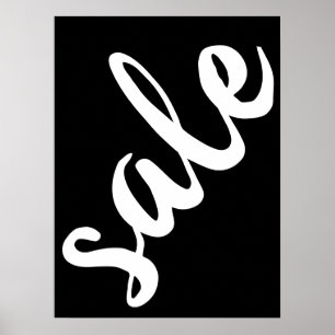 Large Sale Sign, 18x24 Black and White Sale Poster