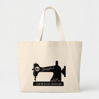 Large Seamstress Sewing Room Quilter Fabric Gift L Tote Bag
