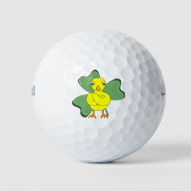 Large Shamrock Chick Golf Balls (Front)