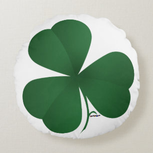 Large Shamrock Round Cushion