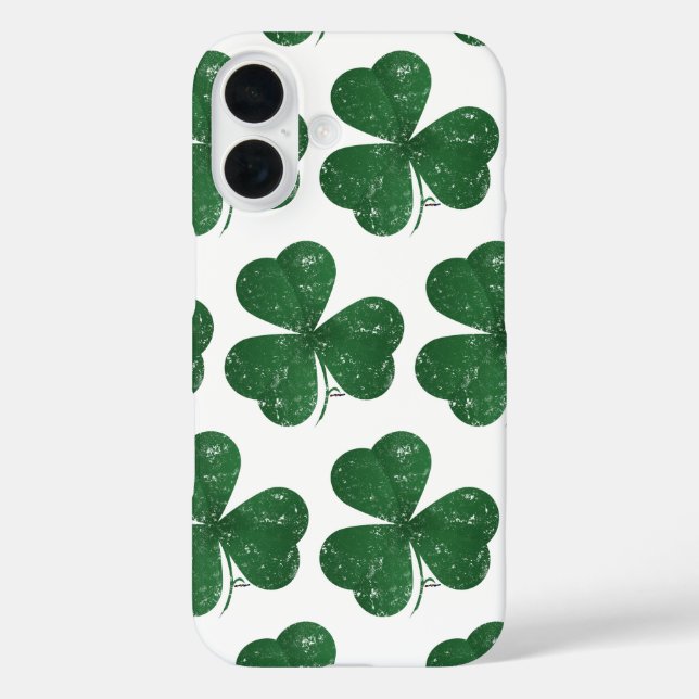 Large Shamrock Vintage Case-Mate iPhone Case (Back)