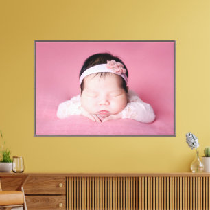 Large Single Baby Photo Canvas Print