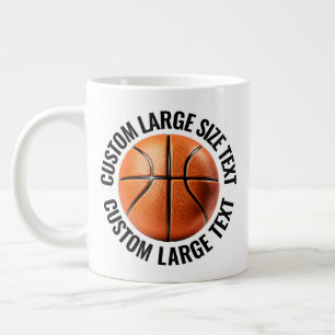 Large Size Personalised Text Giant Basketball Mug