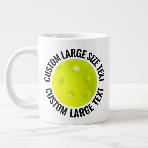Large Size Personalized Text Pickleball Custom Coffee Mug