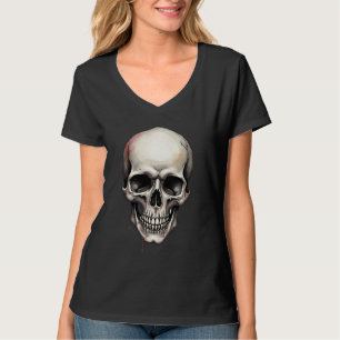 Large Skull Head With Blood T-Shirt