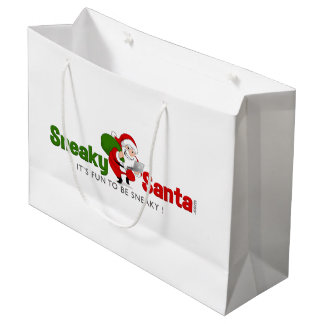 Large Sneaky Santa Gift Bag