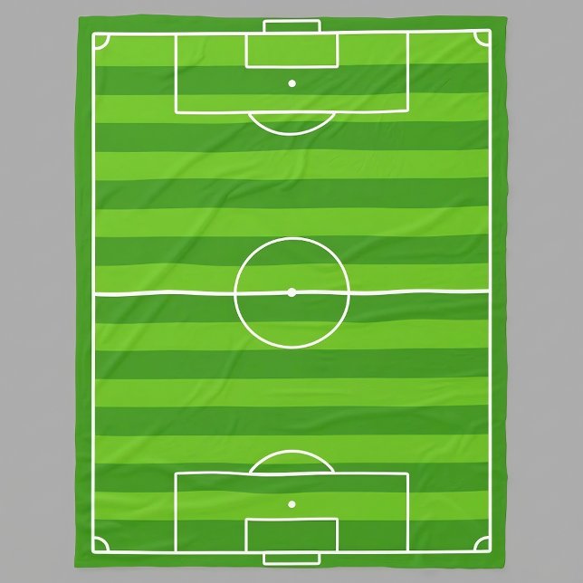 Large Soccer Field / Football Pitch Fleece Blanket (Large soccer field blanket for soccer players and fans.)