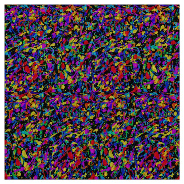 Large Splatter - Natural Linen Fabric (Swatch)