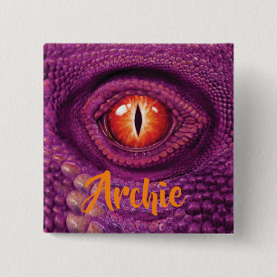 Large square Badge with monogram Dragon's Eye