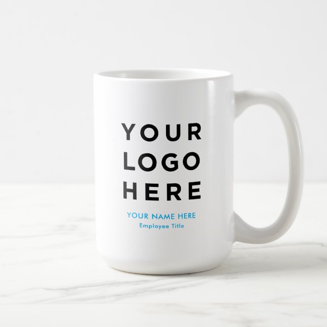 Large Staff Employee Mug Custom Name Company Logo (Right)
