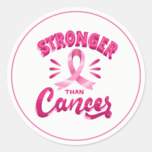 Large Stickers-Pink Ribbon Classic Round Sticker