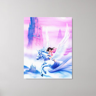 Large stretched canvas print princess Unicorn