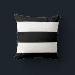 Large Stripe Black and White Cushion<br><div class="desc">Bold and modern black and white stripe pattern.  Goes with orange and white striped pillow for Modern halloween decor or winter season.</div>
