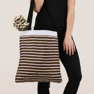 Large Striped Tote Bag