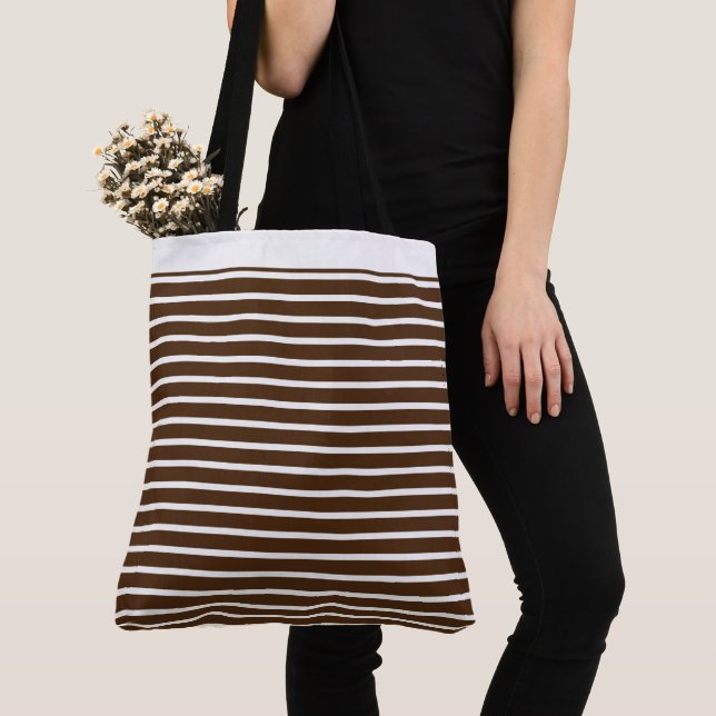 Large Striped Tote Bag (Close Up)