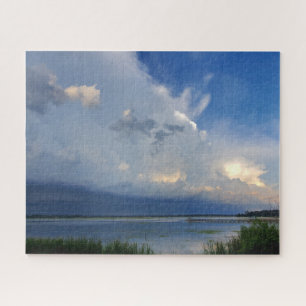 Large Summer Thunderstorm Over Coastal Blue Water Jigsaw Puzzle