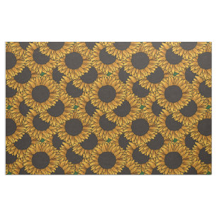 Large Sunflower Field Fabric