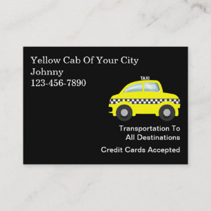 Large Taxi Business Cards