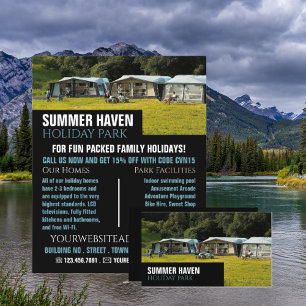 Large Tents, Holiday Park Advertising Flyer