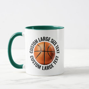 Large Text HUN. GREEN Combo 11oz Custom Basketball Mug