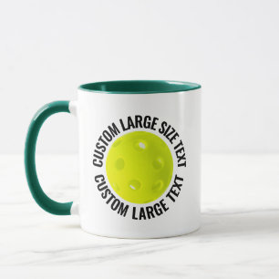 Large Text HUN. GREEN Combo 11oz Custom Pickleball Mug
