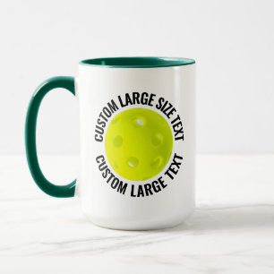 Large Text HUN. GREEN Combo 15oz Custom Pickleball Mug