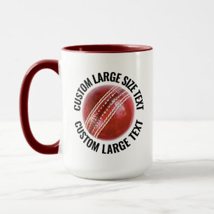 Large Text MAROON Combo 15oz Custom Cricket Mug