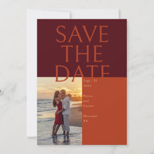 Large Text Save the Date card