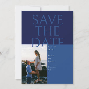 Large Text Save the Date card