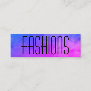 Large Text Vibrant Colours Mini Business Card