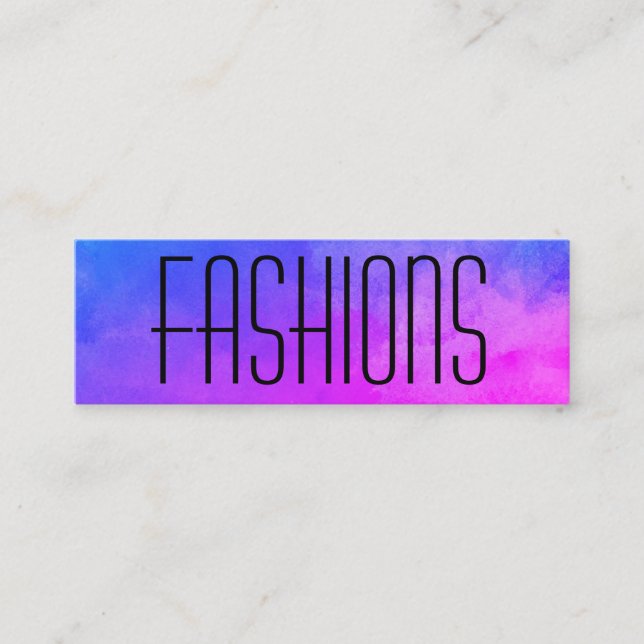 Large Text Vibrant Colours Mini Business Card (Front)