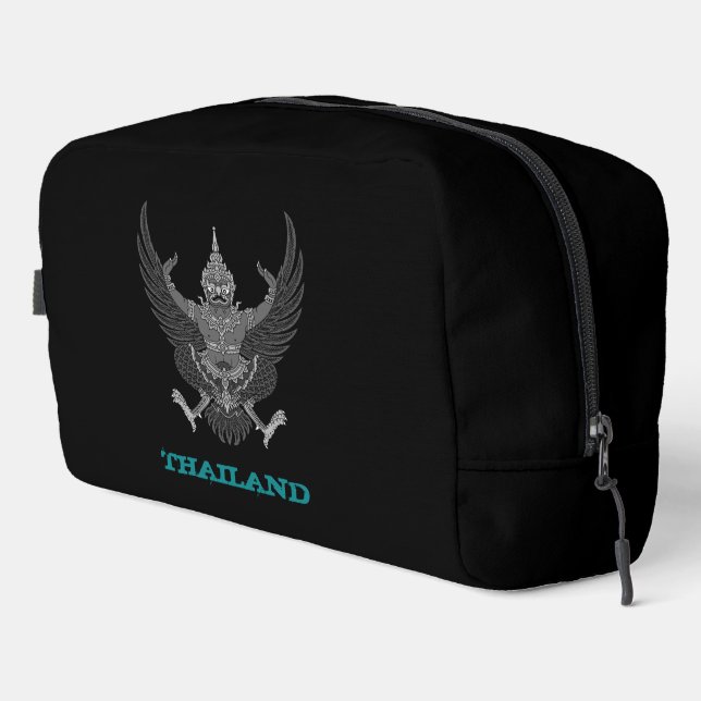 Large Thailand bag, Thai coat of arms /flag Dopp Kit (Right Corner)