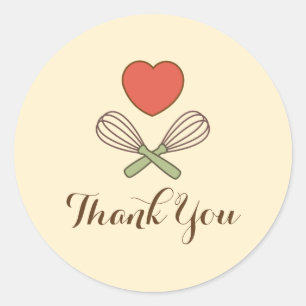 Large Thank You Custom Label Seal for Baking