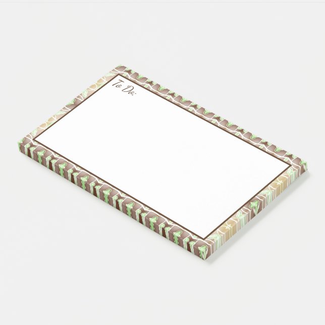 Large To do post it note in brown (Angled)