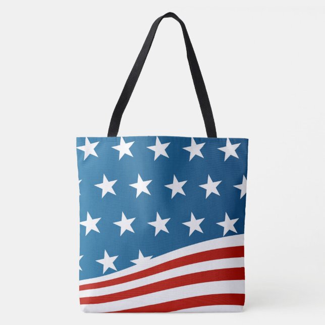 Large Tote Bag-Patriotic Bag (Front)