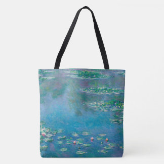 Large Tote Monet "Water Lilies" on Both Sides Bag