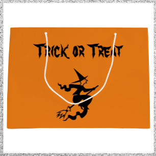 Large Trick or Treat Flying Witch Gift Bag