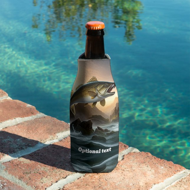 Large Trout in Rapids Bottle Cooler (In Situ Pool)