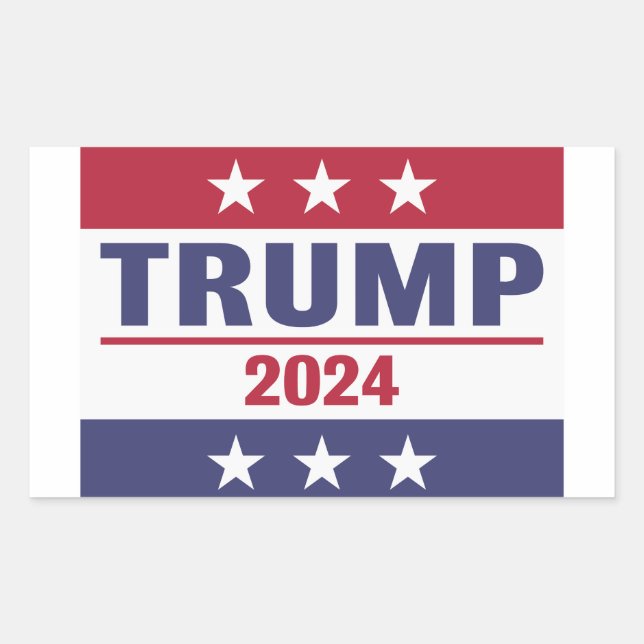 Large Trump 2024 Rectangular Sticker (Front)