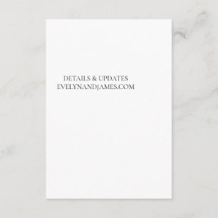 Large Type Olive Botanical Wedding Details Card