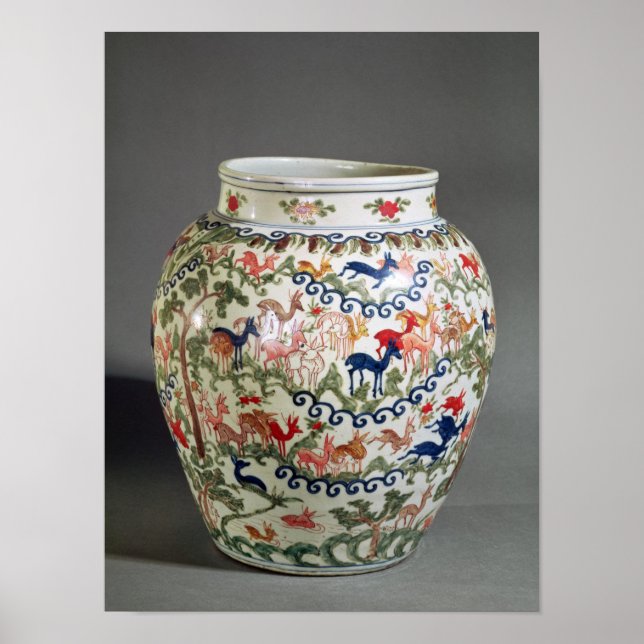 Large vase decorated with five colours poster (Front)