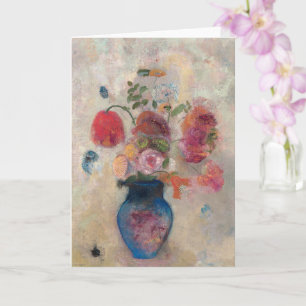 Large Vase with Flowers by Odilon Redon Card