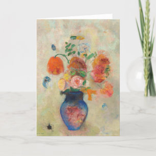 Large vase with flowers - Odilon Redon Card
